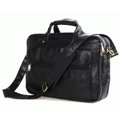 Мужская кожаная сумка Laptop Black Buffalo Bags 7146A – Фото 2