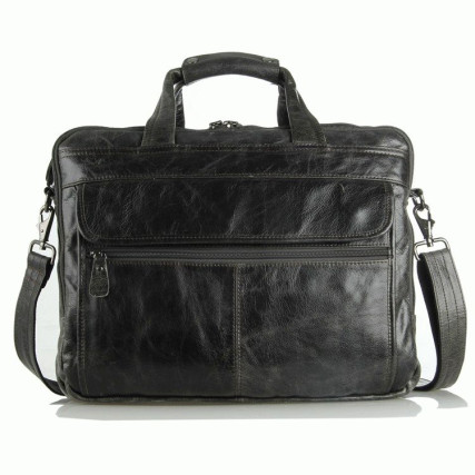 Мужская кожаная сумка Buffalo Bags серая 7146J – Фото 1