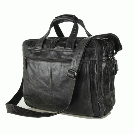 Мужская кожаная сумка Buffalo Bags серая 7146J – Фото 2