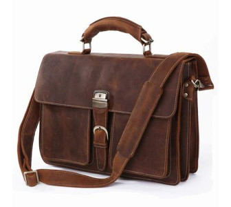 Кожаный портфель мужской 7164R Buffalo Bags коричневый