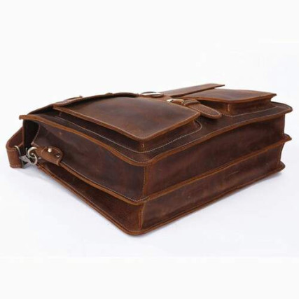 Кожаный портфель мужской 7164R Buffalo Bags коричневый – Фото 3