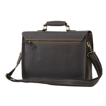 Мужской кожаный портфель Tiding Bag 7205A черный – Фото 2