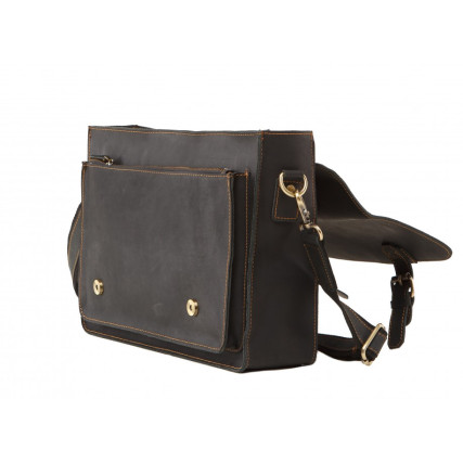 Мужской кожаный портфель Tiding Bag 7205A черный – Фото 3