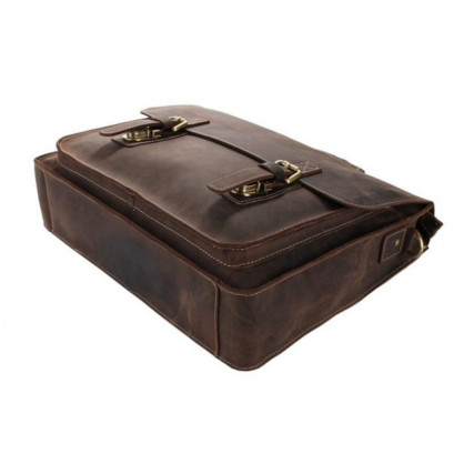 Мужской кожаный портфель Tiding Bag 7205R коричневый – Фото 3