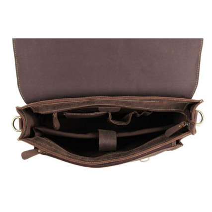 Мужской кожаный портфель Tiding Bag 7205R коричневый – Фото 5