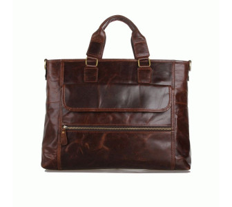 Мужской вместительный кожаный портфель Buffalo Bags 7212C коричневый Мужской вместительный кожаный портфель Buffalo Bags 7212C коричневый