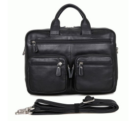Кожаный портфель мужской 7231A Buffalo Bags черный