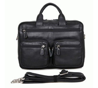 Кожаный портфель мужской 7231A Buffalo Bags черный
