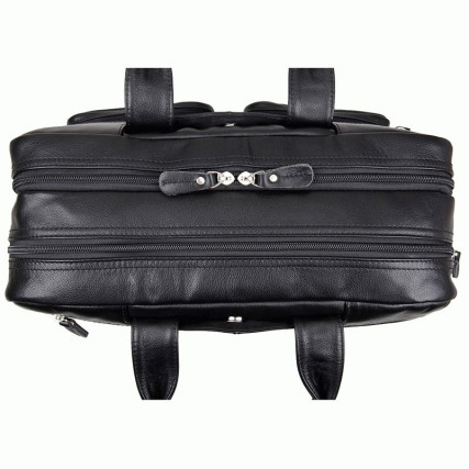 Кожаный портфель мужской 7231A Buffalo Bags черный – Фото 7