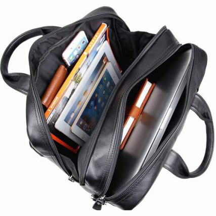 Кожаный портфель мужской 7231A Buffalo Bags черный – Фото 9