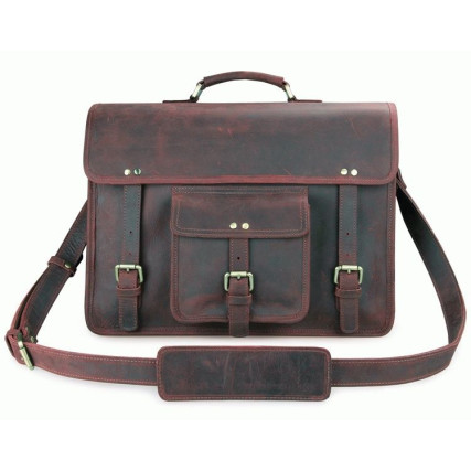 Кожаный портфель мужской 7234R Buffalo Bags коричневый – Фото 1