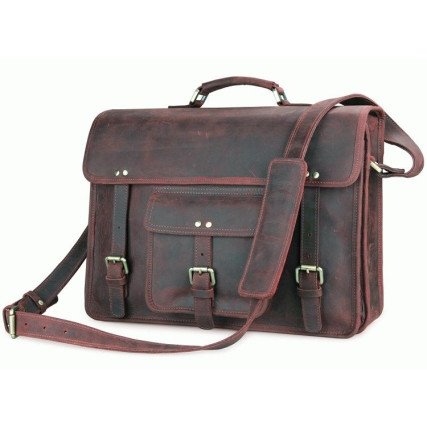 Кожаный портфель мужской 7234R Buffalo Bags коричневый – Фото 2