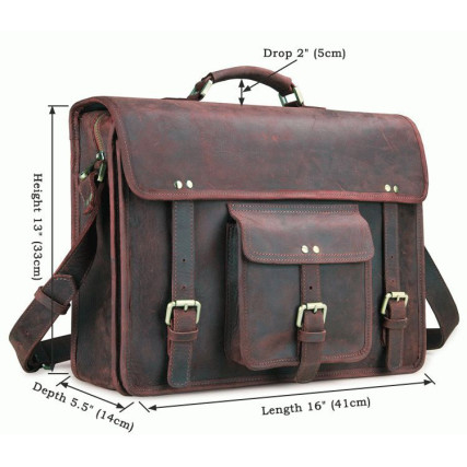 Кожаный портфель мужской 7234R Buffalo Bags коричневый – Фото 7