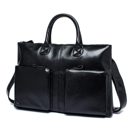Кожаный портфель мужской 7241A Buffalo Bags черный – Фото 1