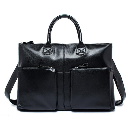 Кожаный портфель мужской 7241A Buffalo Bags черный – Фото 2