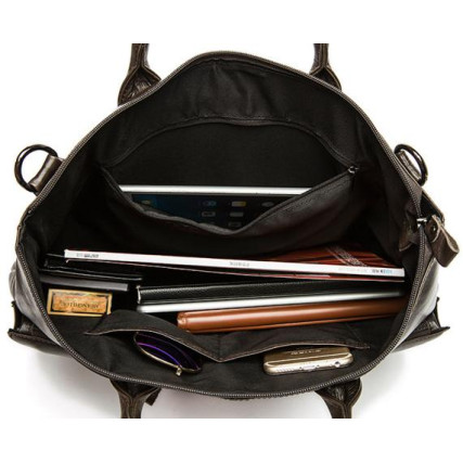 Кожаный портфель мужской 7241A Buffalo Bags черный – Фото 5
