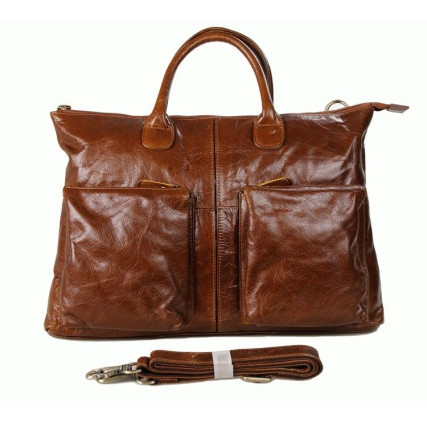 Кожаный портфель мужской 7241B Buffalo Bags коричневый – Фото 1