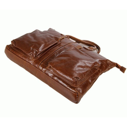 Кожаный портфель мужской 7241B Buffalo Bags коричневый – Фото 5