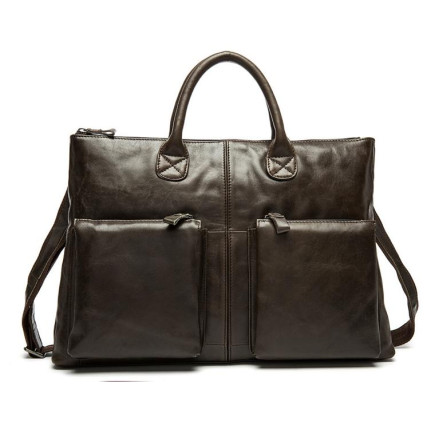 Кожаный портфель мужской 7241C Buffalo Bags коричневый – Фото 1
