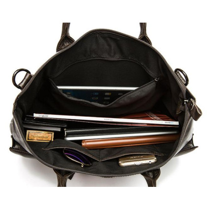 Кожаный портфель мужской 7241C Buffalo Bags коричневый – Фото 6