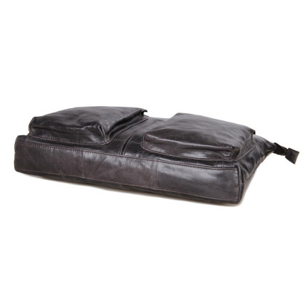 Кожаная сумка для ноутбука 7241J-1 Buffalo Bags серая – Фото 5