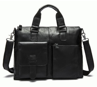 Кожаный портфель мужской 7264A Buffalo Bags черный