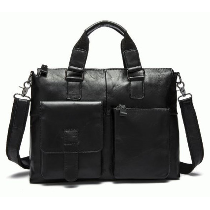 Кожаный портфель мужской 7264A Buffalo Bags черный – Фото 1