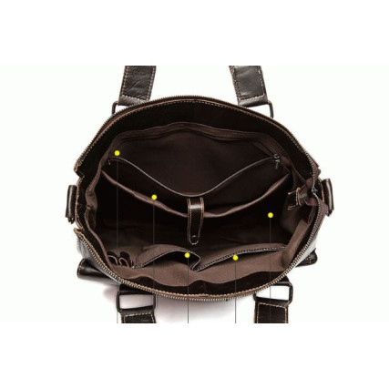 Кожаный портфель мужской 7264A Buffalo Bags черный – Фото 4