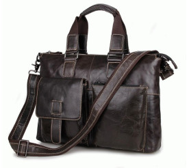 Кожаный портфель мужской 7264J Buffalo Bags коричневый