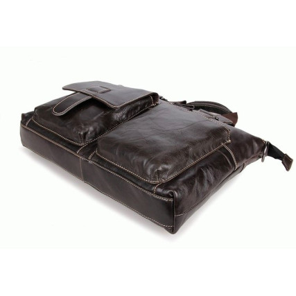 Кожаный портфель мужской 7264J Buffalo Bags коричневый – Фото 3
