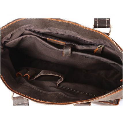 Кожаный портфель мужской 7264LR Buffalo Bags коричневый – Фото 3