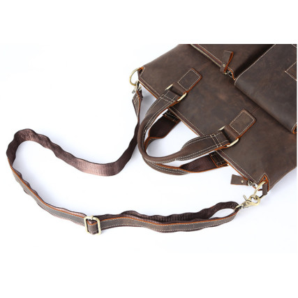 Кожаный портфель мужской 7264LR Buffalo Bags коричневый – Фото 5