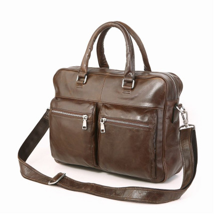 Кожаный портфель мужской 7270C-1 Buffalo Bags коричневый – Фото 1