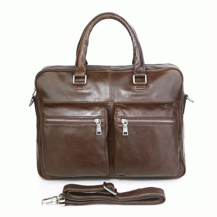 Кожаный портфель мужской 7270C-1 Buffalo Bags коричневый – Фото 7
