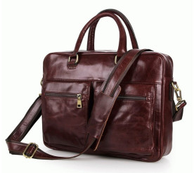 Кожаный портфель мужской 7270C Buffalo Bags коричневый