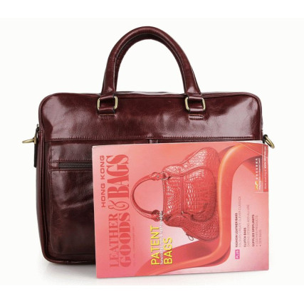 Кожаный портфель мужской 7270C Buffalo Bags коричневый – Фото 10