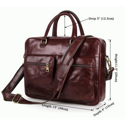 Кожаный портфель мужской 7270C-1 Buffalo Bags коричневый – Фото 6