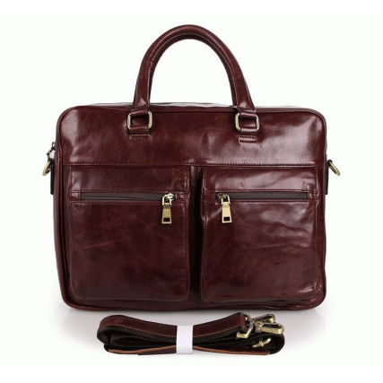 Кожаный портфель мужской 7270C Buffalo Bags коричневый – Фото 9