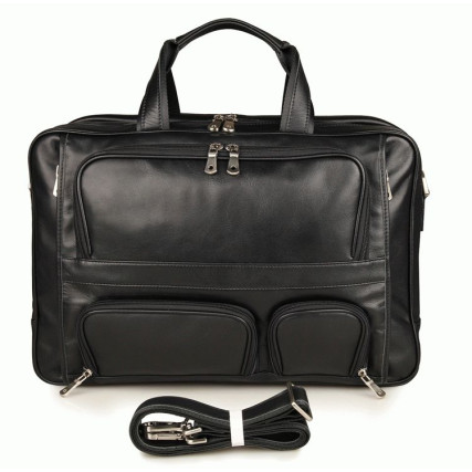 Мужская кожаная сумка 7289A Buffalo Bags черная – Фото 2