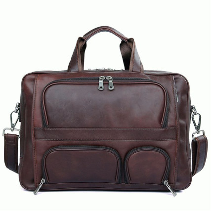 Мужская кожаная сумка 7289X Buffalo Bags коричневая – Фото 1