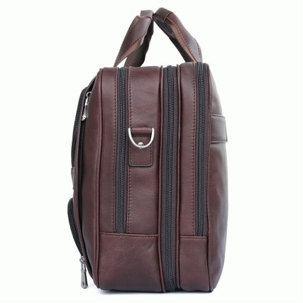 Мужская кожаная сумка 7289X Buffalo Bags коричневая – Фото 6