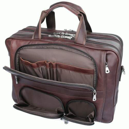 Мужская кожаная сумка 7289X Buffalo Bags коричневая – Фото 7