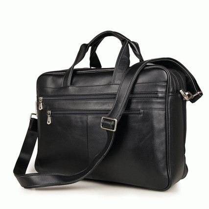 Мужская кожаная сумка Buffalo Bags черная 7319A – Фото 1