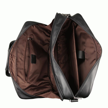 Мужская кожаная сумка Buffalo Bags черная 7319A – Фото 5
