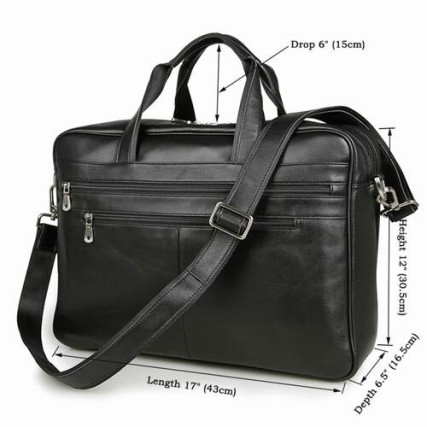 Мужская кожаная сумка Buffalo Bags черная 7319A – Фото 8