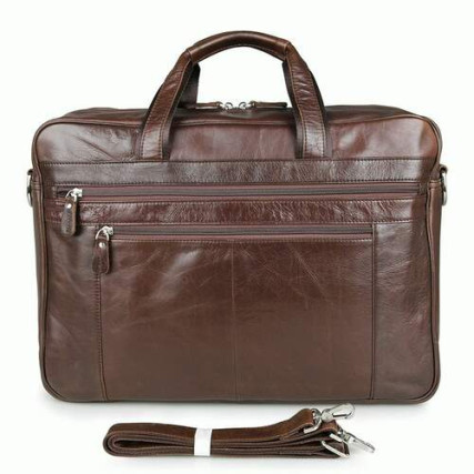 Мужская кожаная сумка Buffalo Bags коричневая 7319C – Фото 2