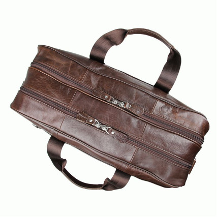Мужская кожаная сумка Buffalo Bags коричневая 7320C – Фото 2