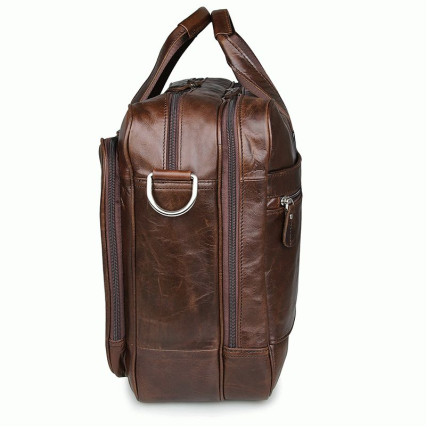 Мужская кожаная сумка Buffalo Bags коричневая 7320C – Фото 3