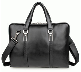 Мужской кожаный портфель Buffalo Bags черный 7326A