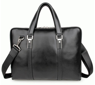 Мужской кожаный портфель Buffalo Bags черный 7326A